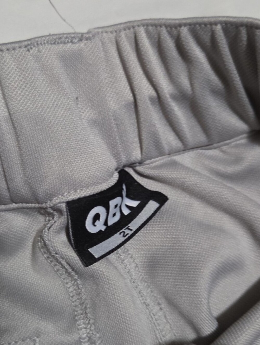 QBK boys 2T grey baseball athletic pants #28 - Picture 3 of 3